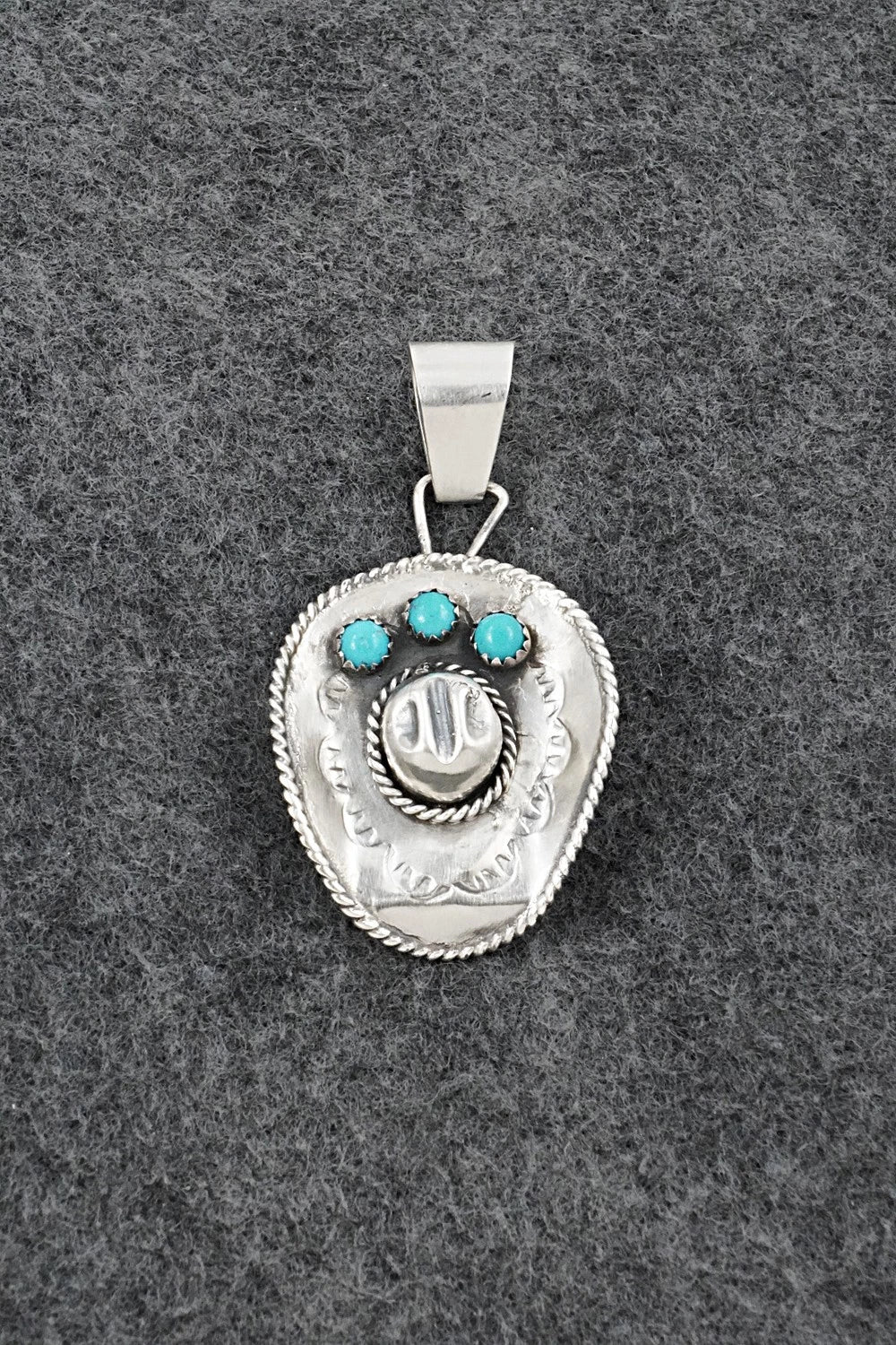 Turquoise & Sterling Silver Pendant - Davey Morgan