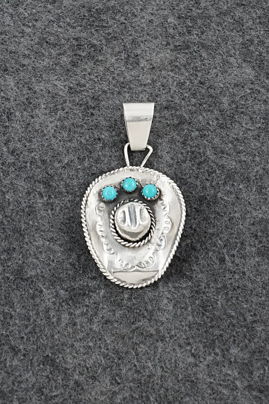 Turquoise & Sterling Silver Pendant - Davey Morgan