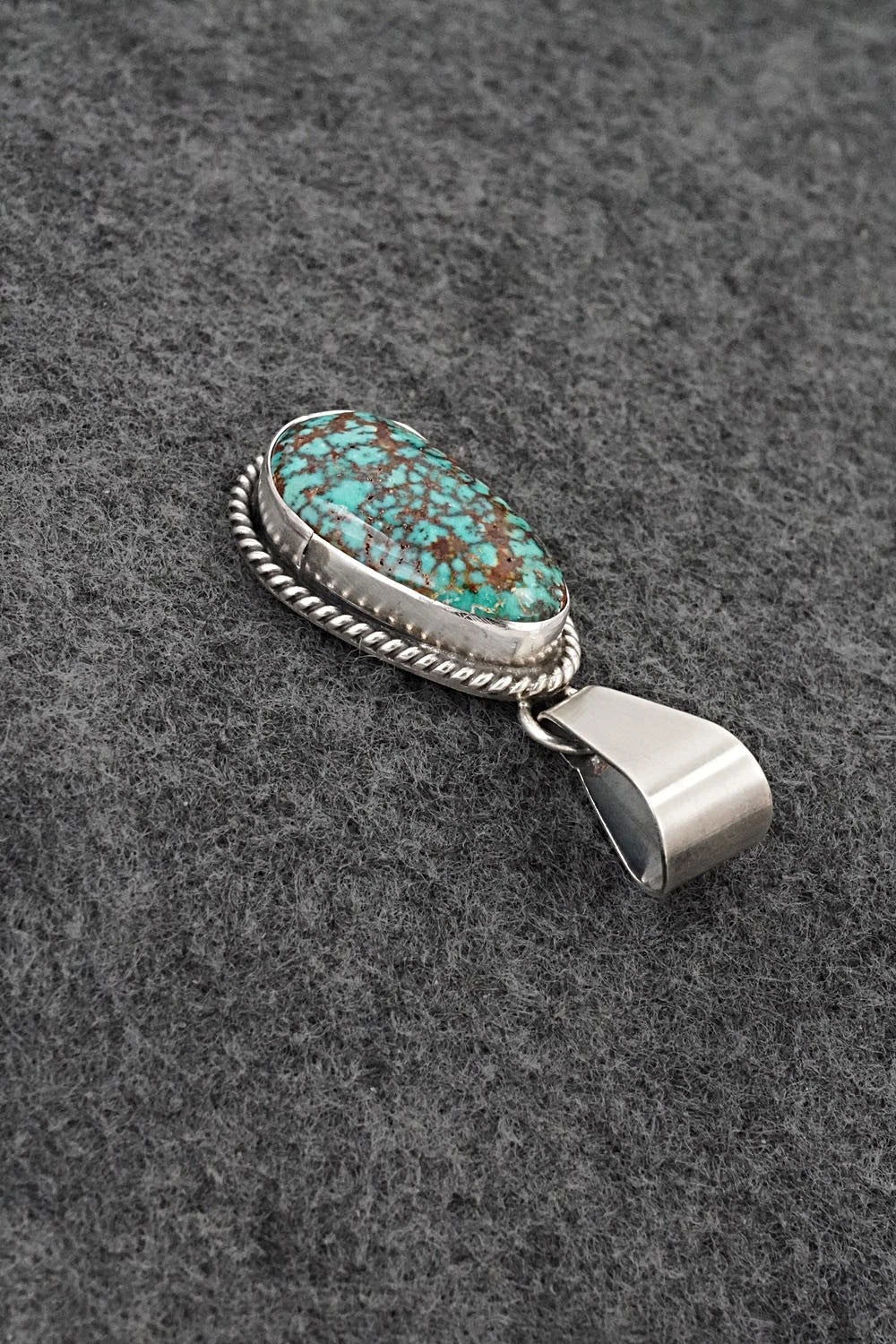 Turquoise & Sterling Silver Pendant - Eugene Gruber
