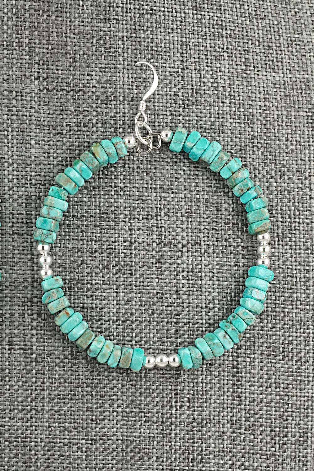 Turquoise & Sterling Silver Earrings - Doreen Jake
