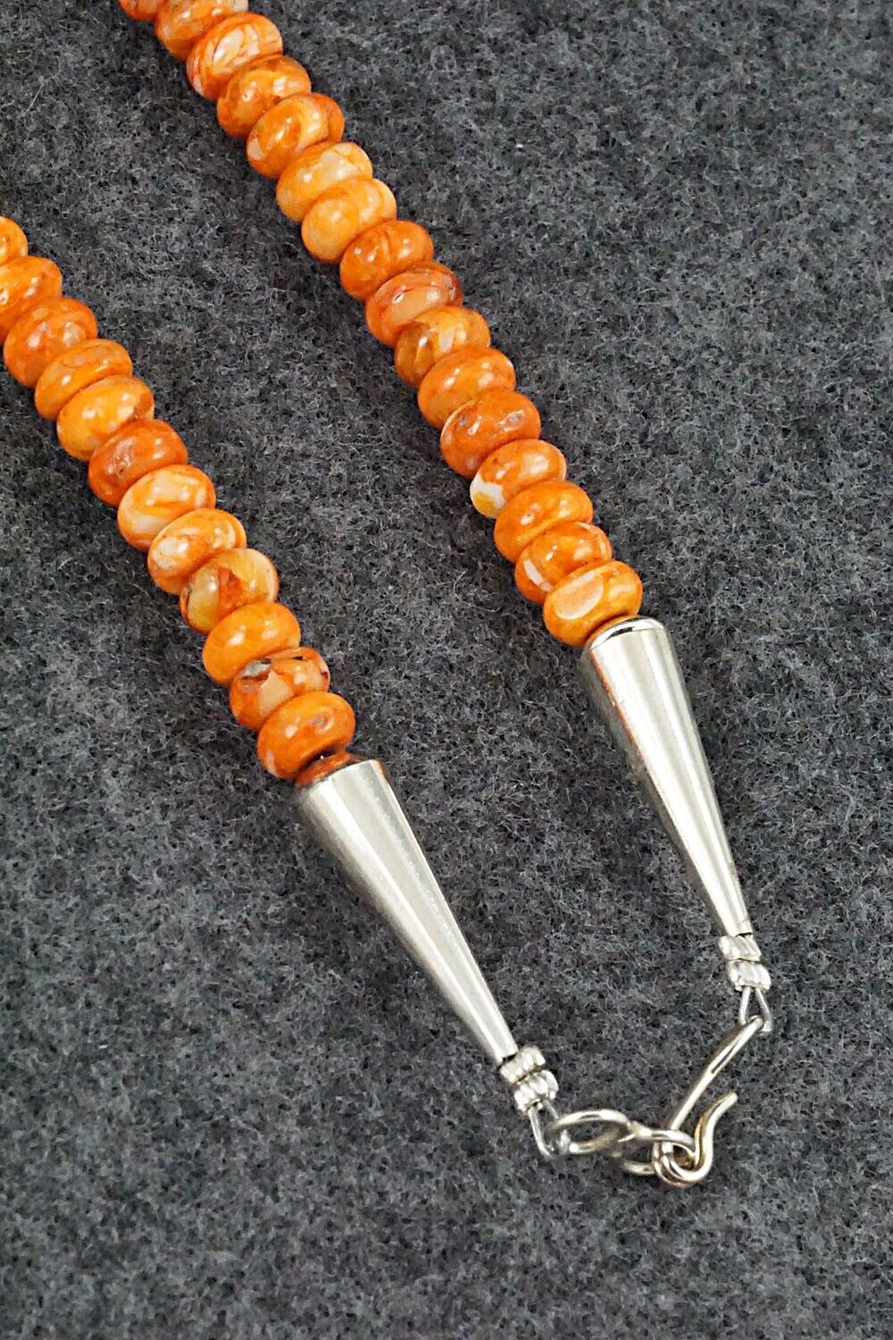 Spiny Oyster & Sterling Silver Necklace - Louise Joe