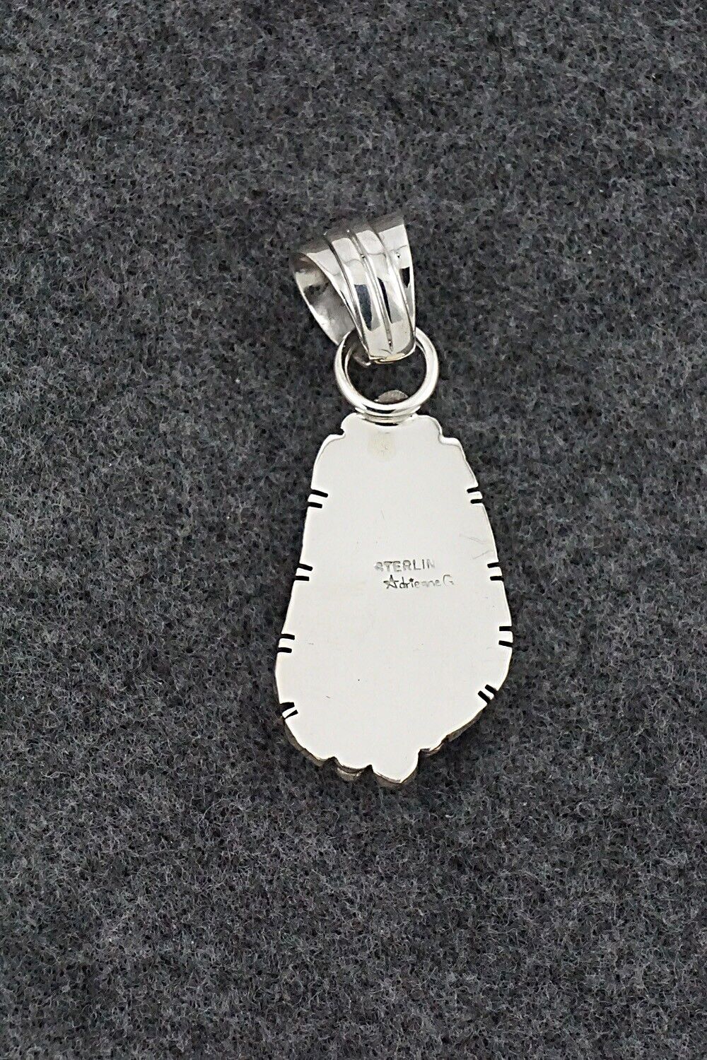 Spiny Oyster, Opalite & Sterling Silver Pendant - James Manygoats
