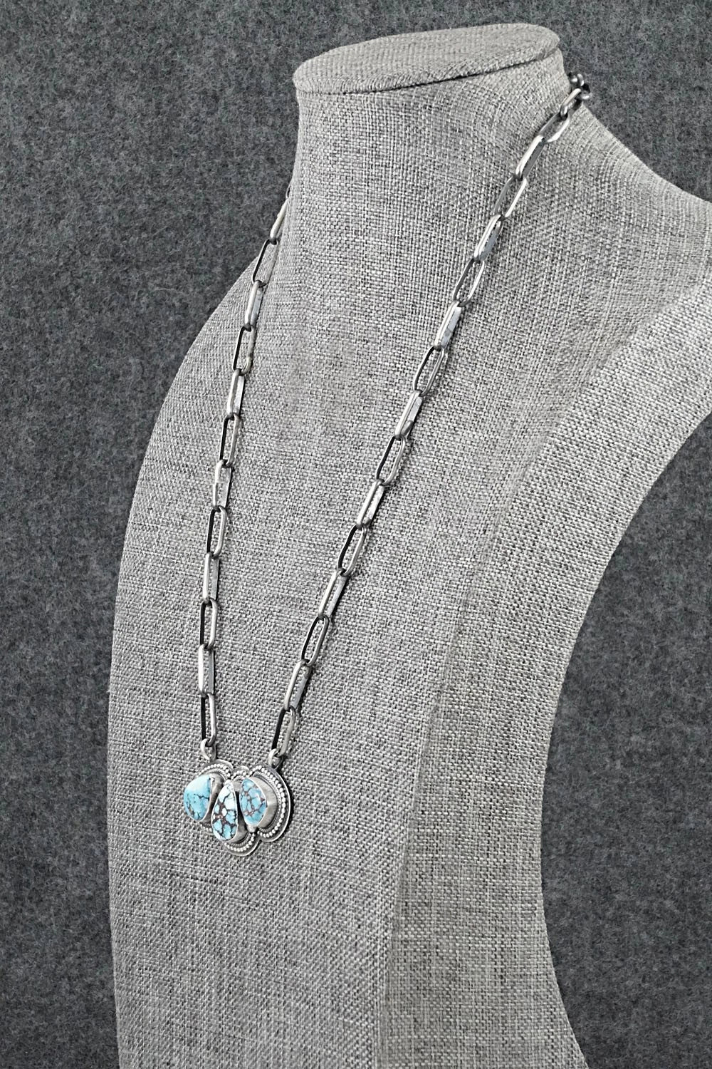 Turquoise & Sterling Silver Necklace - Darrin Livingston