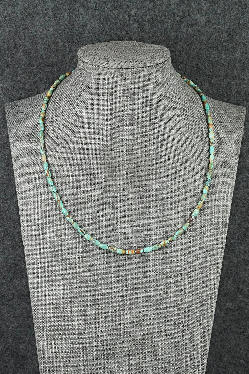 Turquoise & Sterling Silver Necklace 17" - Doreen Jake