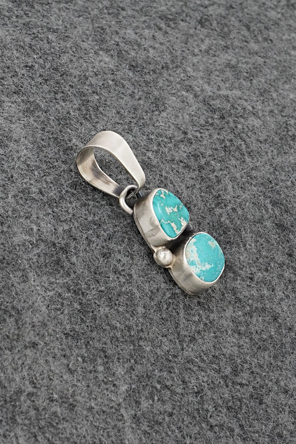 Turquoise & Sterling Silver Pendant - Darrin Livingston