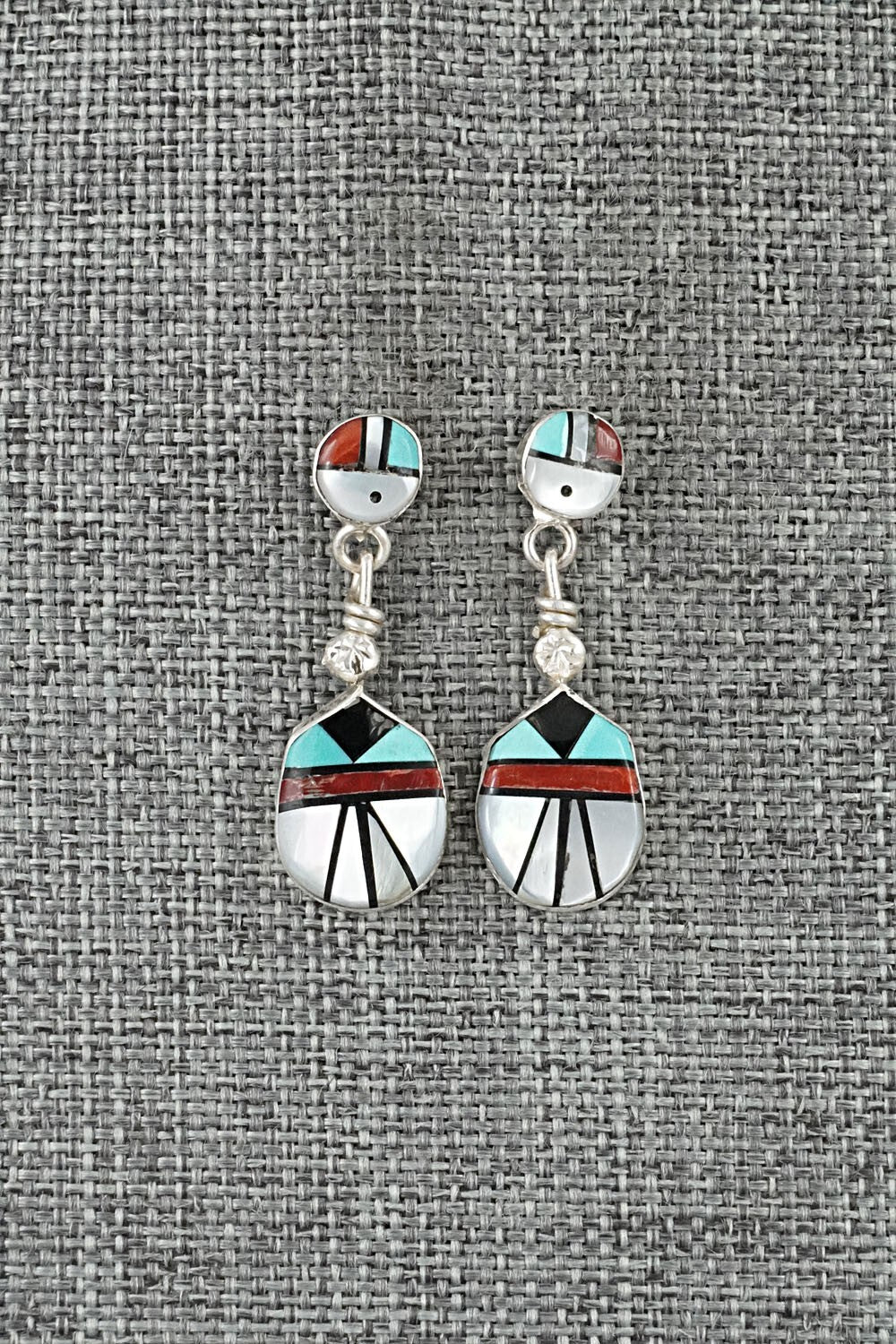 Multi-Stone Inlay & Sterling Silver Earrings - Ola Eriacho