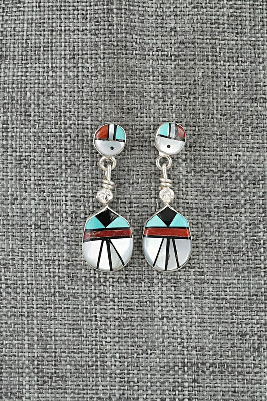 Multi-Stone Inlay & Sterling Silver Earrings - Ola Eriacho
