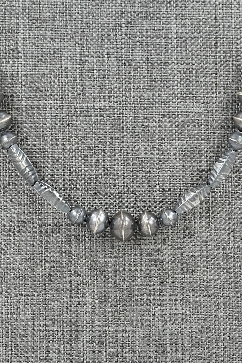 Sterling Silver Navajo Pearl Necklace 22" - Vintage