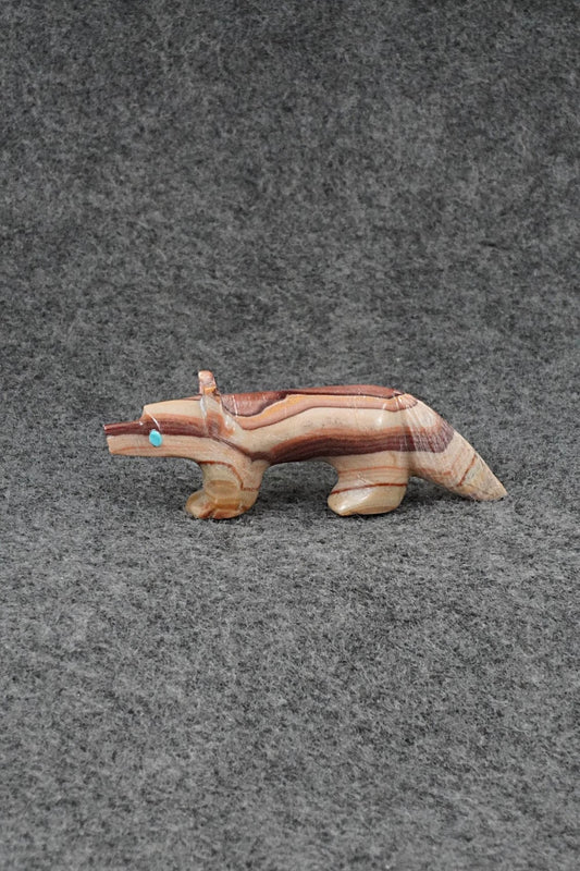 Wolf Zuni Fetish Carving - Ronnie Lunasee