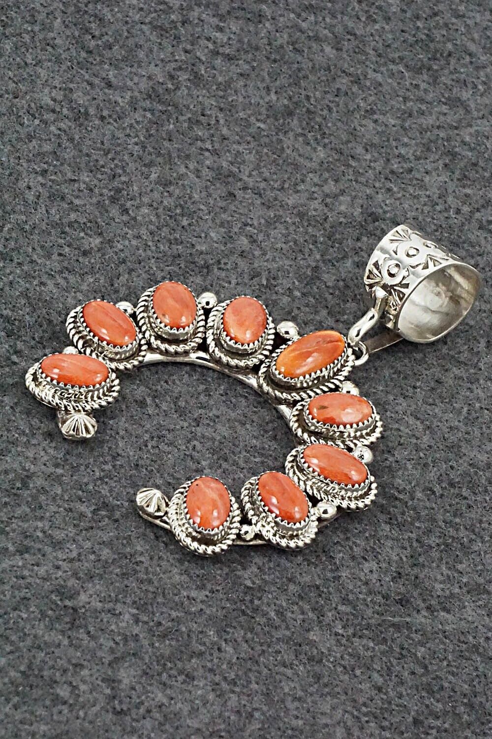 Spiny Oyster & Sterling Silver Pendant - Sandra Parkett
