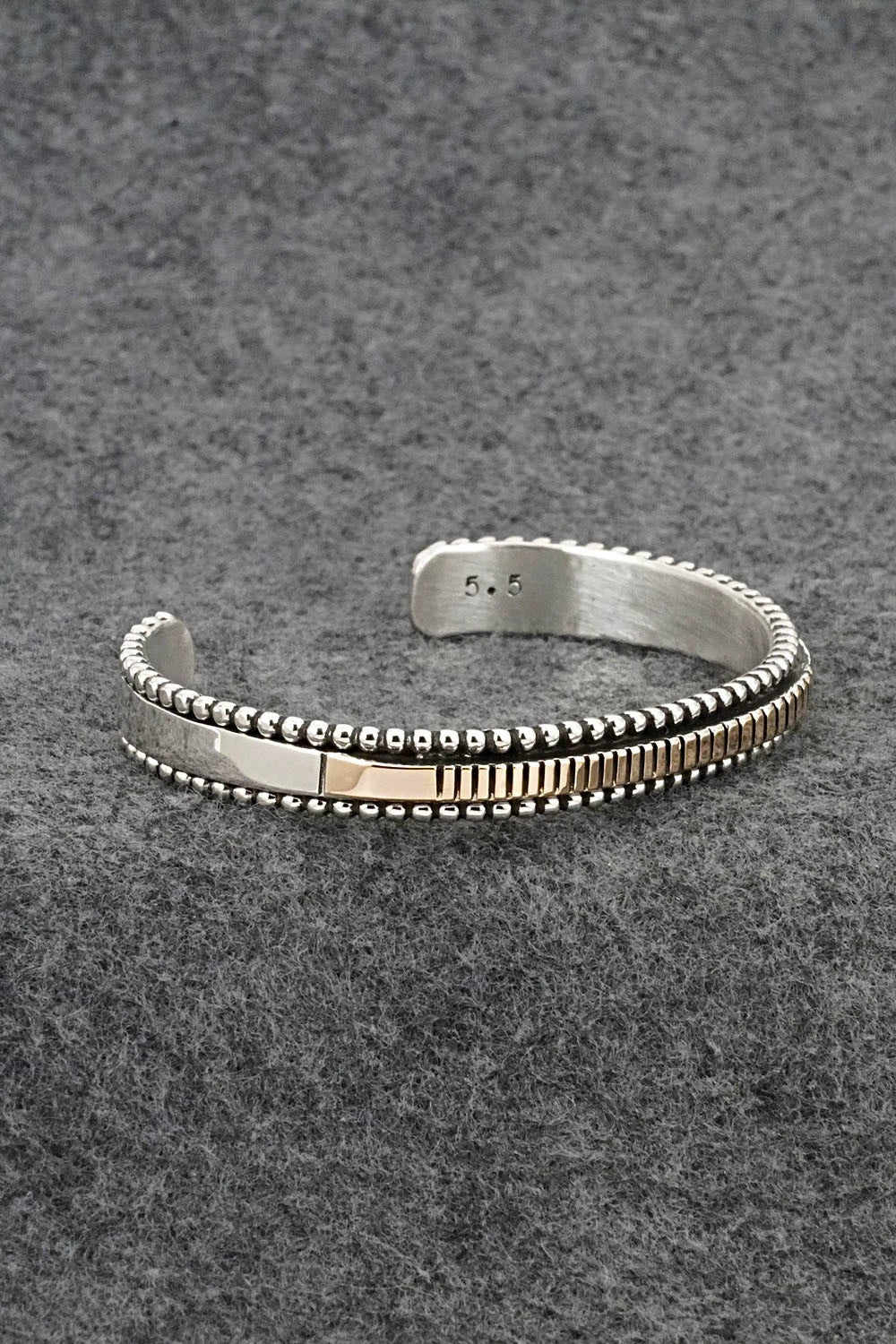 Sterling Silver and 14k Gold Bracelet - Jonathan Nez