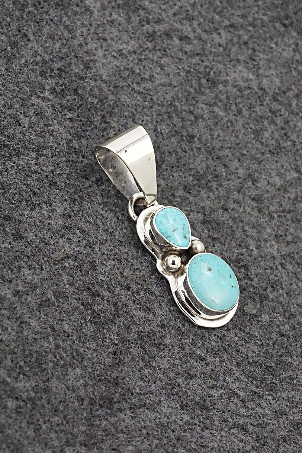 Turquoise & Sterling Silver Pendant - Kathleen Livingston