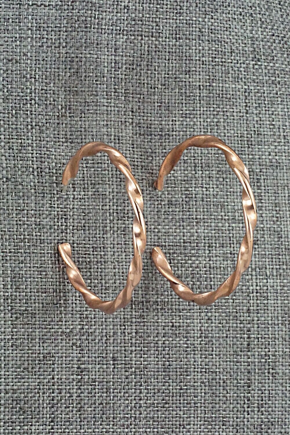 Copper Hoop Earrings - Elaine Tahe