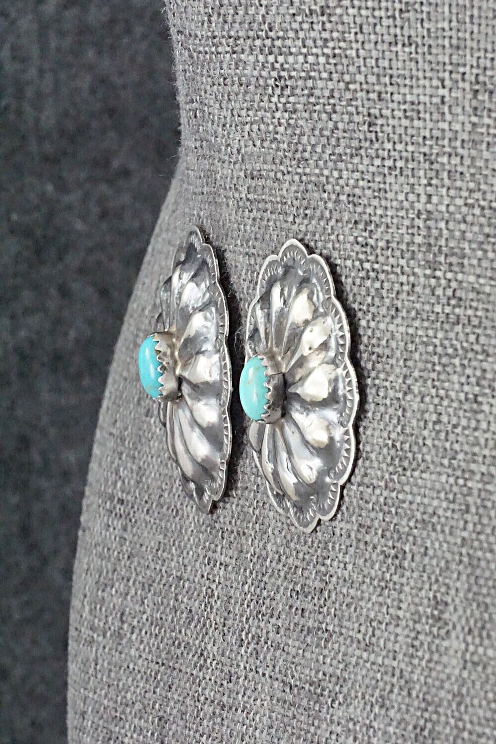 Turquoise & Sterling Silver Earrings - Rita Lee