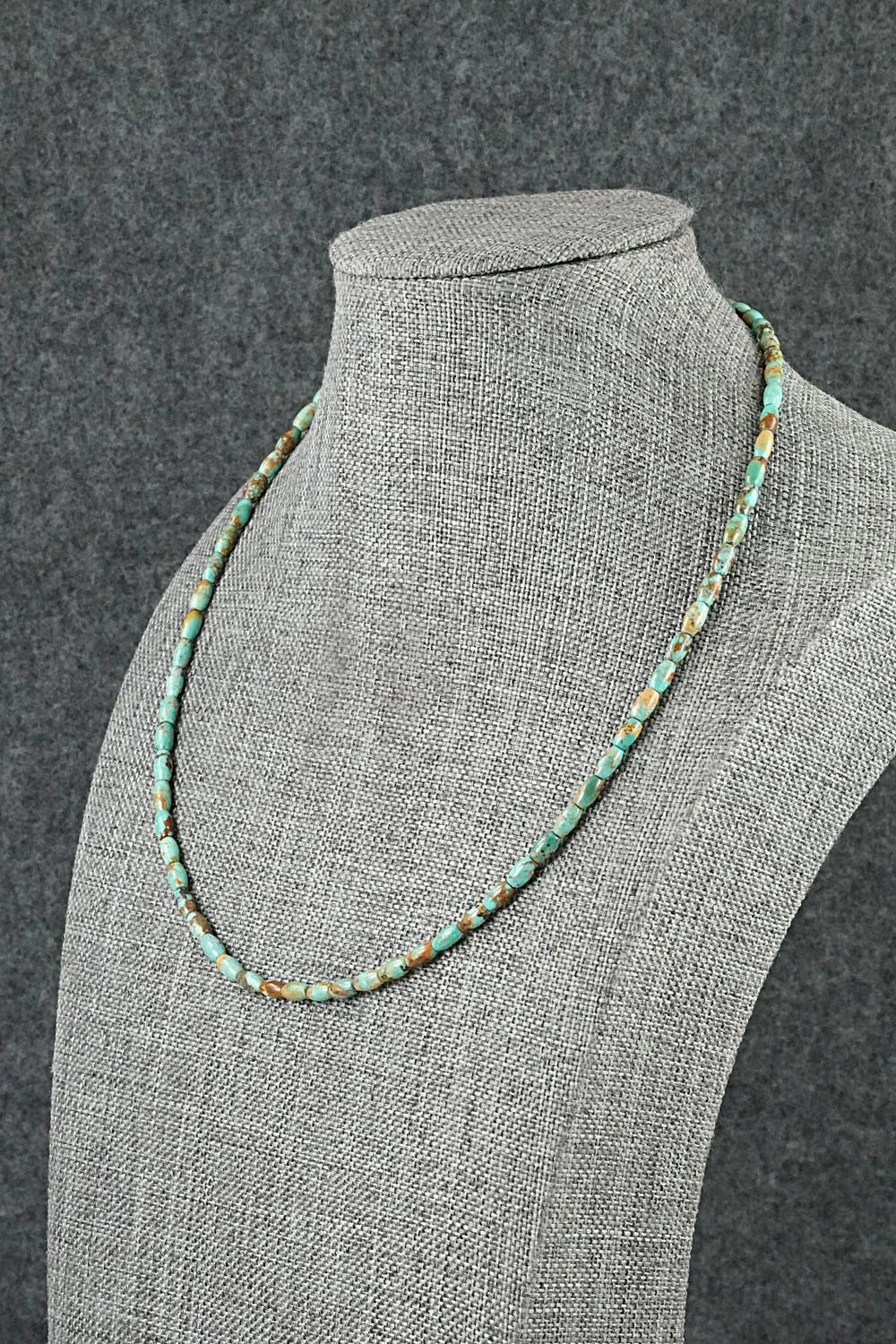 Turquoise & Sterling Silver Necklace 17" - Doreen Jake