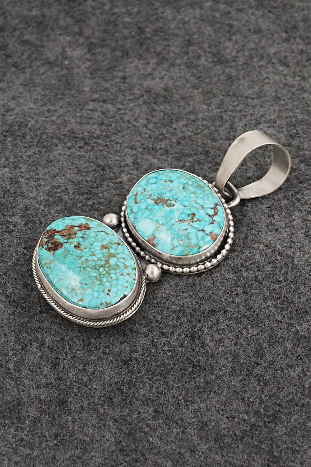 Turquoise & Sterling Silver Pendant - Bobby Johnson