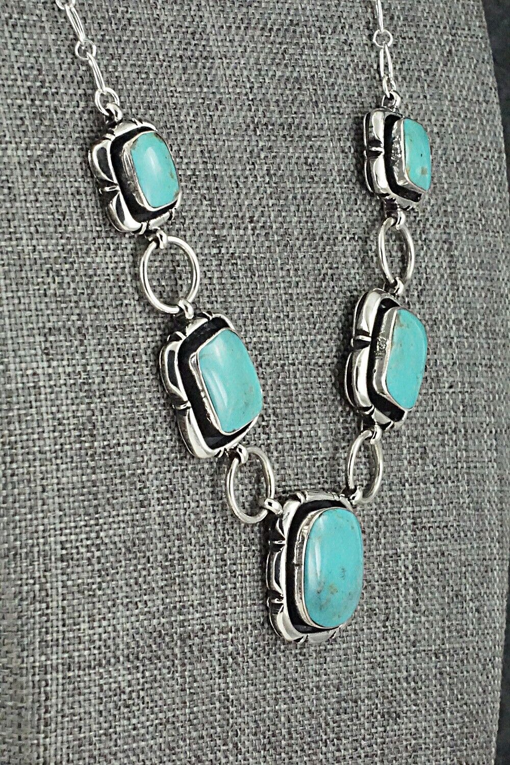 Turquoise & Sterling Silver Necklace - Mike Smith