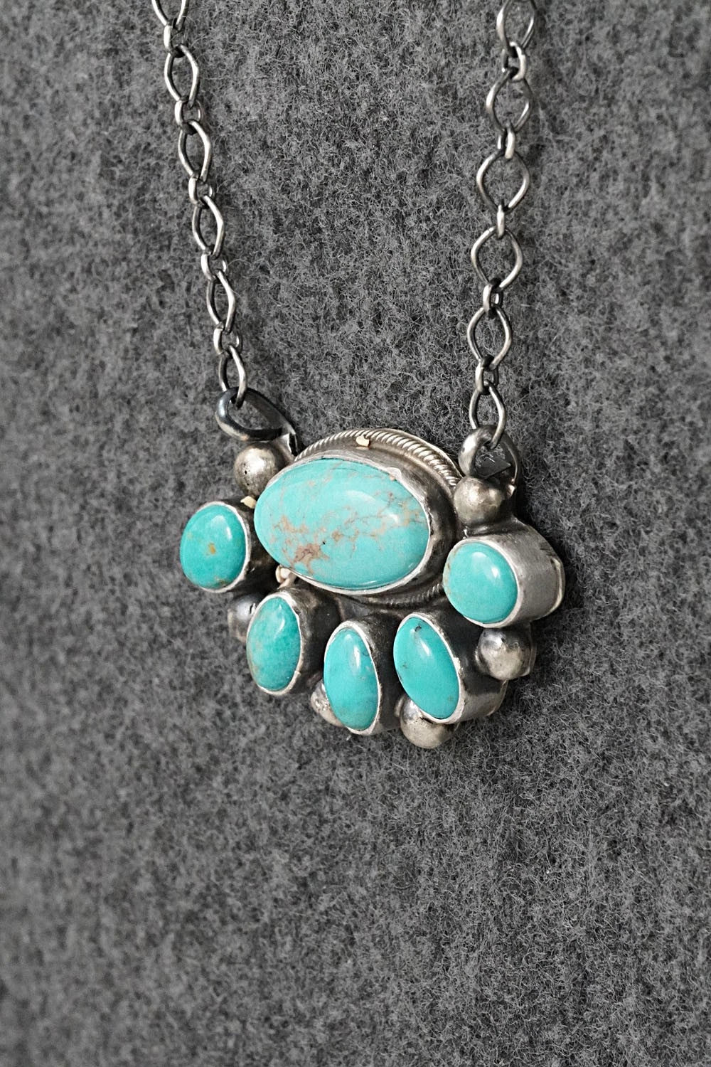 Turquoise & Sterling Silver Necklace - Kathleen Livingston