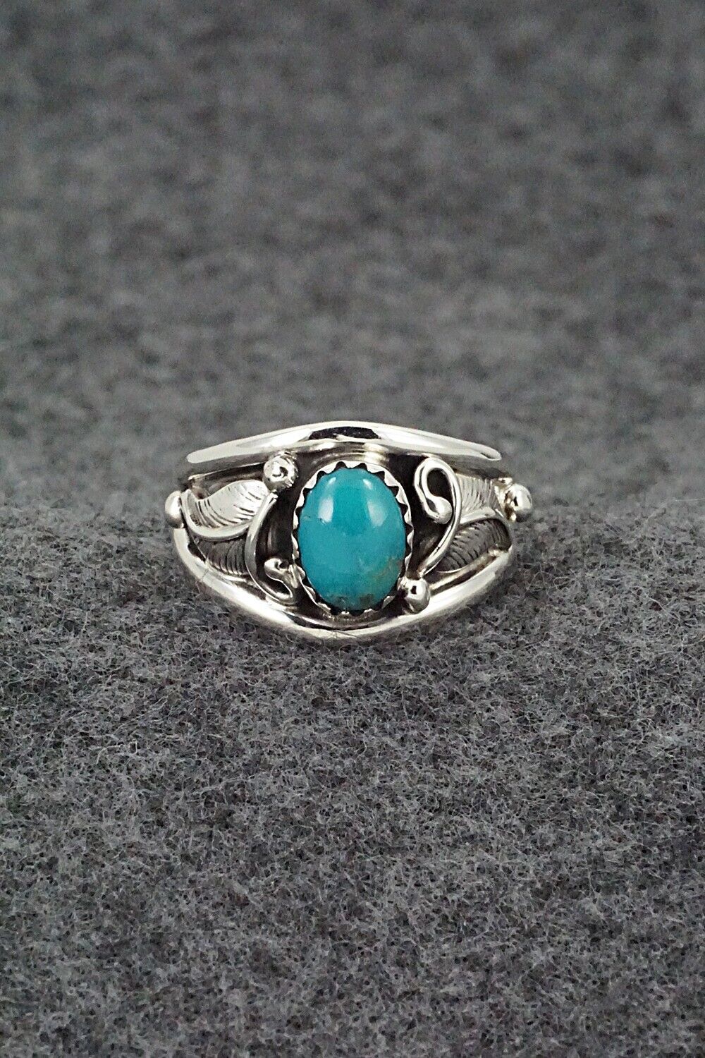 Turquoise & Sterling Silver Ring - Harris Largo - Size 6.5
