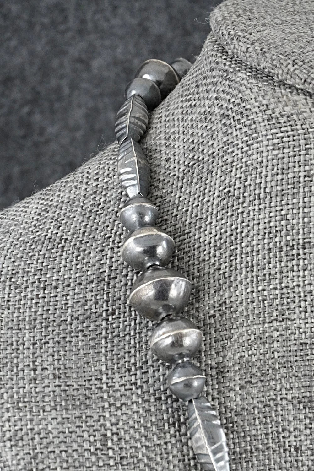 Sterling Silver Navajo Pearl Necklace 22" - Vintage