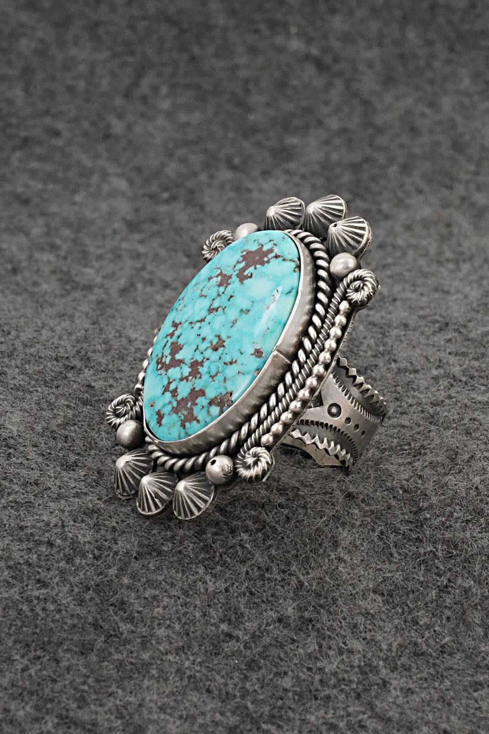 Turquoise & Sterling Silver Ring - Michael Calladitto - Size 10
