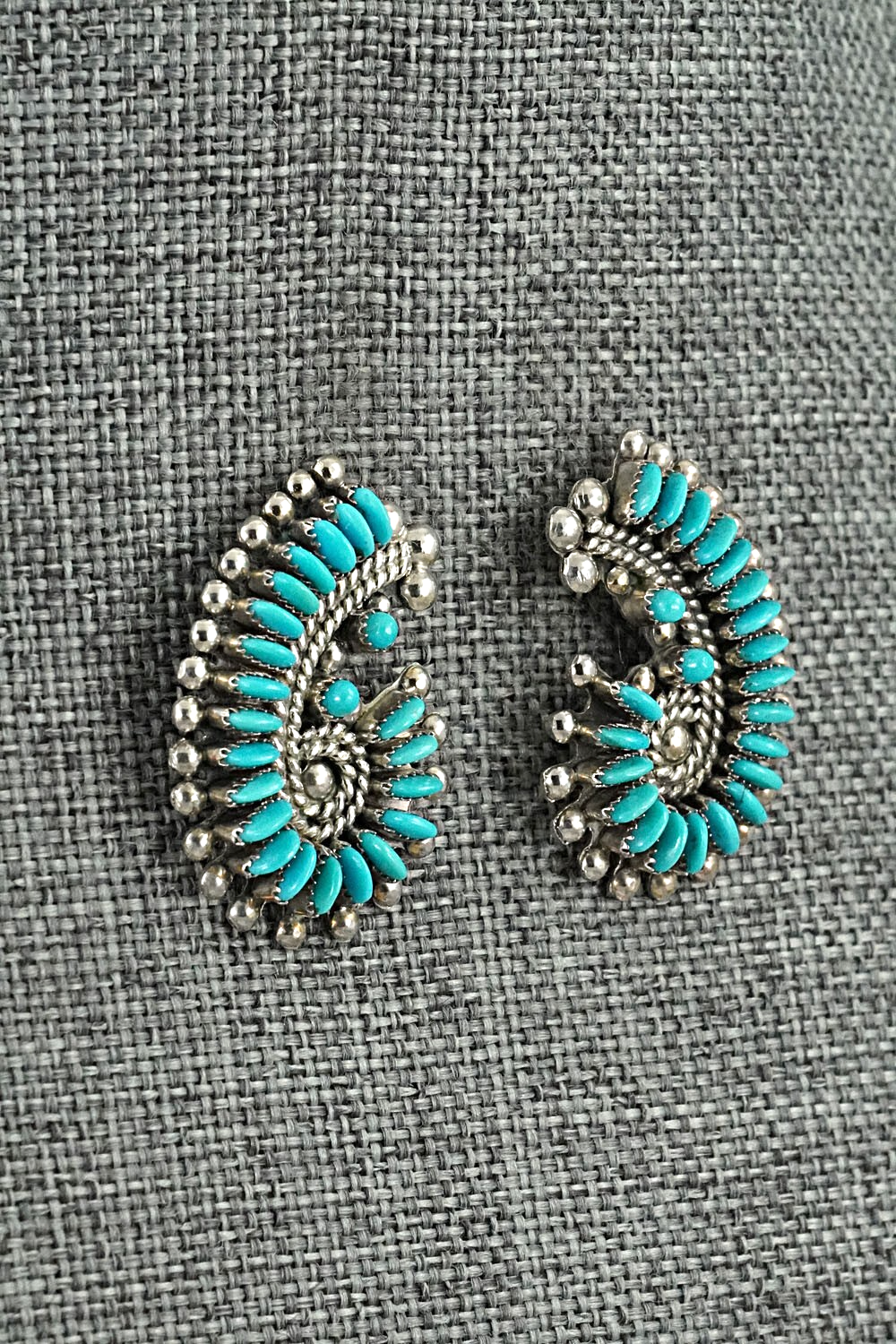 Turquoise & Sterling Silver Earrings - Connie Wyaco
