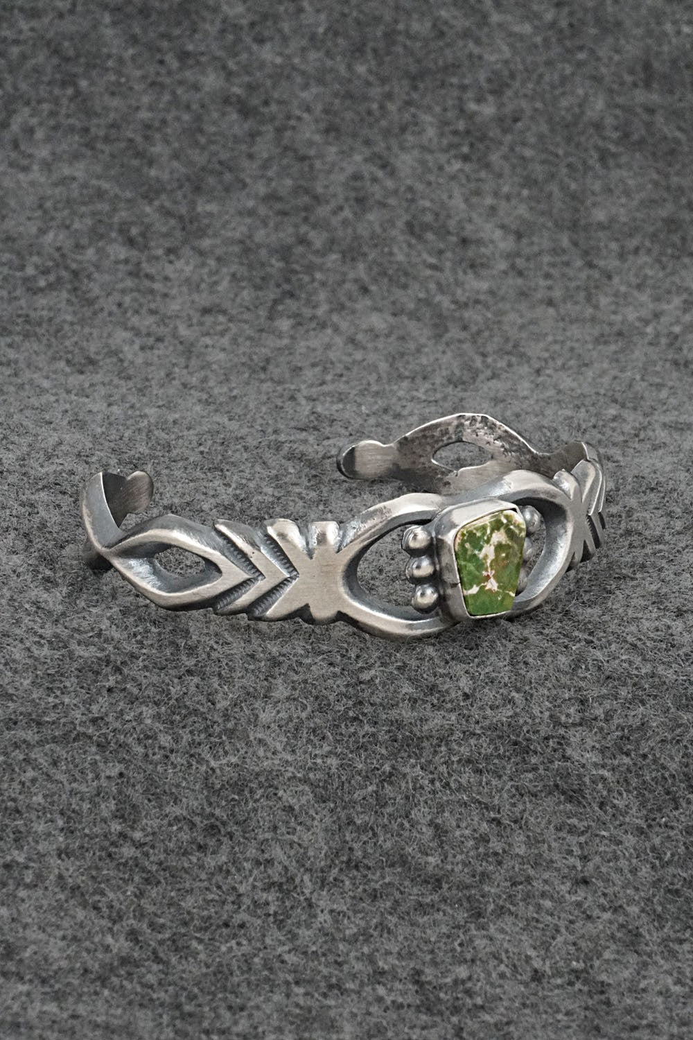 Turquoise & Sterling Silver Bracelet - Harrison Bitsue