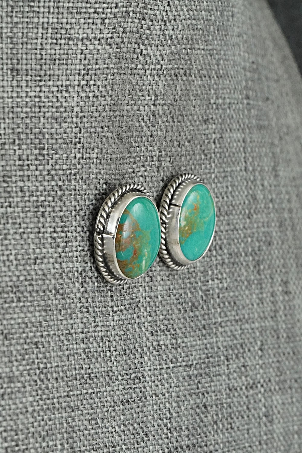 Turquoise & Sterling Silver Earrings - Rosemary Saunders