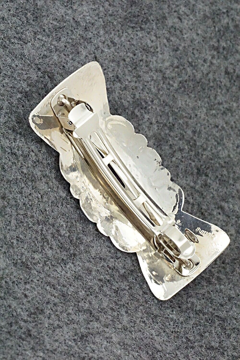 Turquoise & Sterling Silver Hair Barrette - Arlene Soce