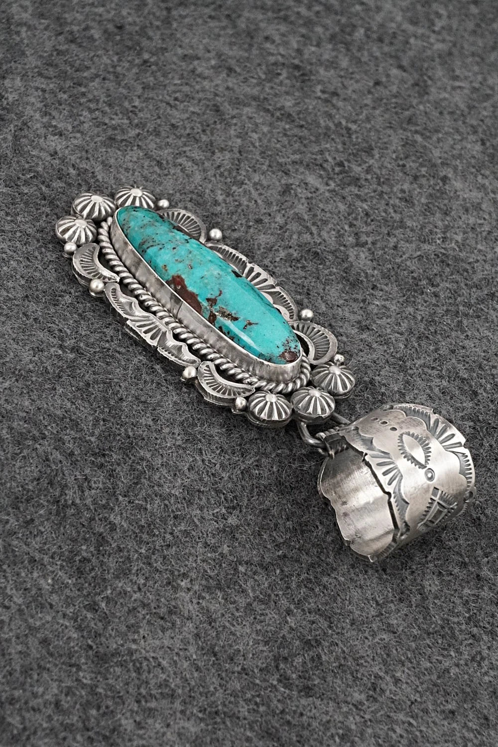 Turquoise & Sterling Silver Pendant - Rosita Calladitto