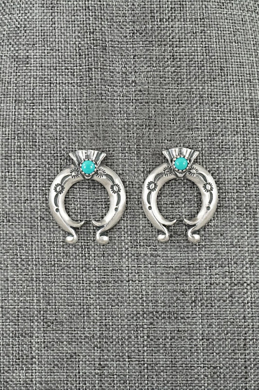 Turquoise & Sterling Silver Earrings - Adrienne Gordon