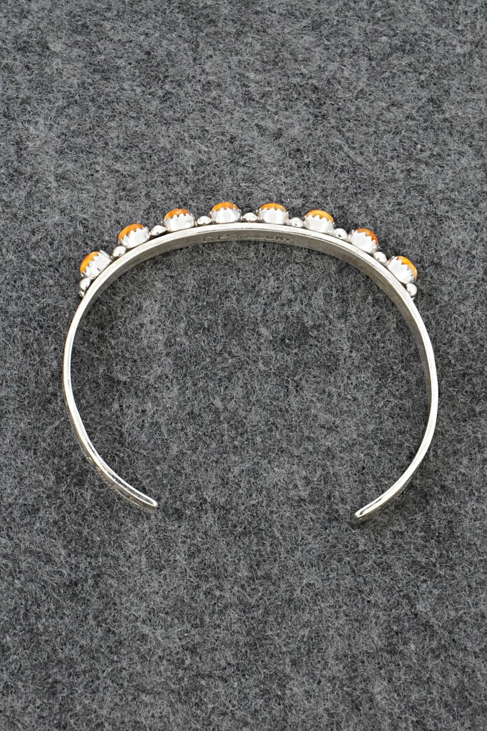 Spiny Oyster & Sterling Silver Bracelet - Gaynell Parker