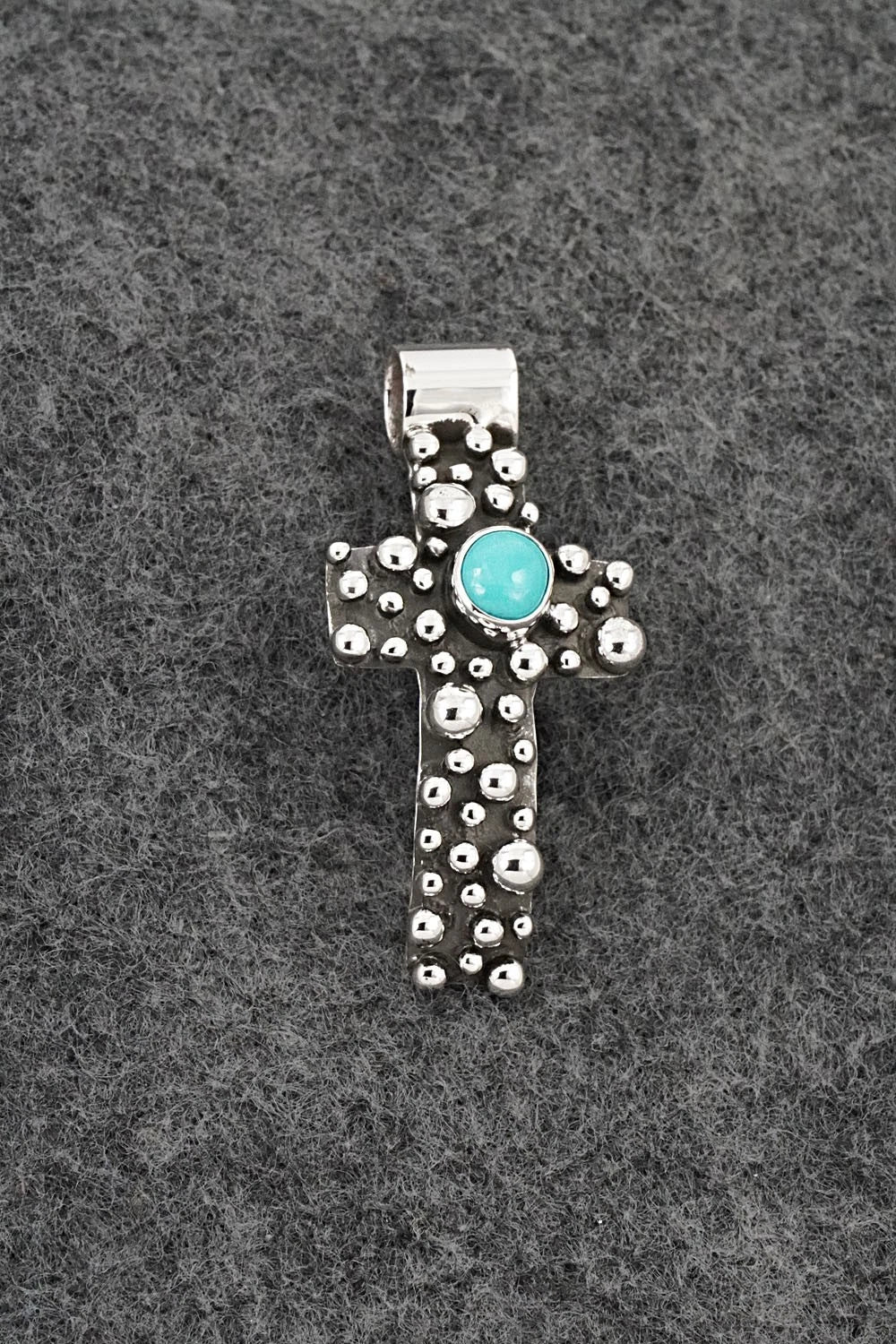 Turquoise & Sterling Silver Pendant - Akee Douglas