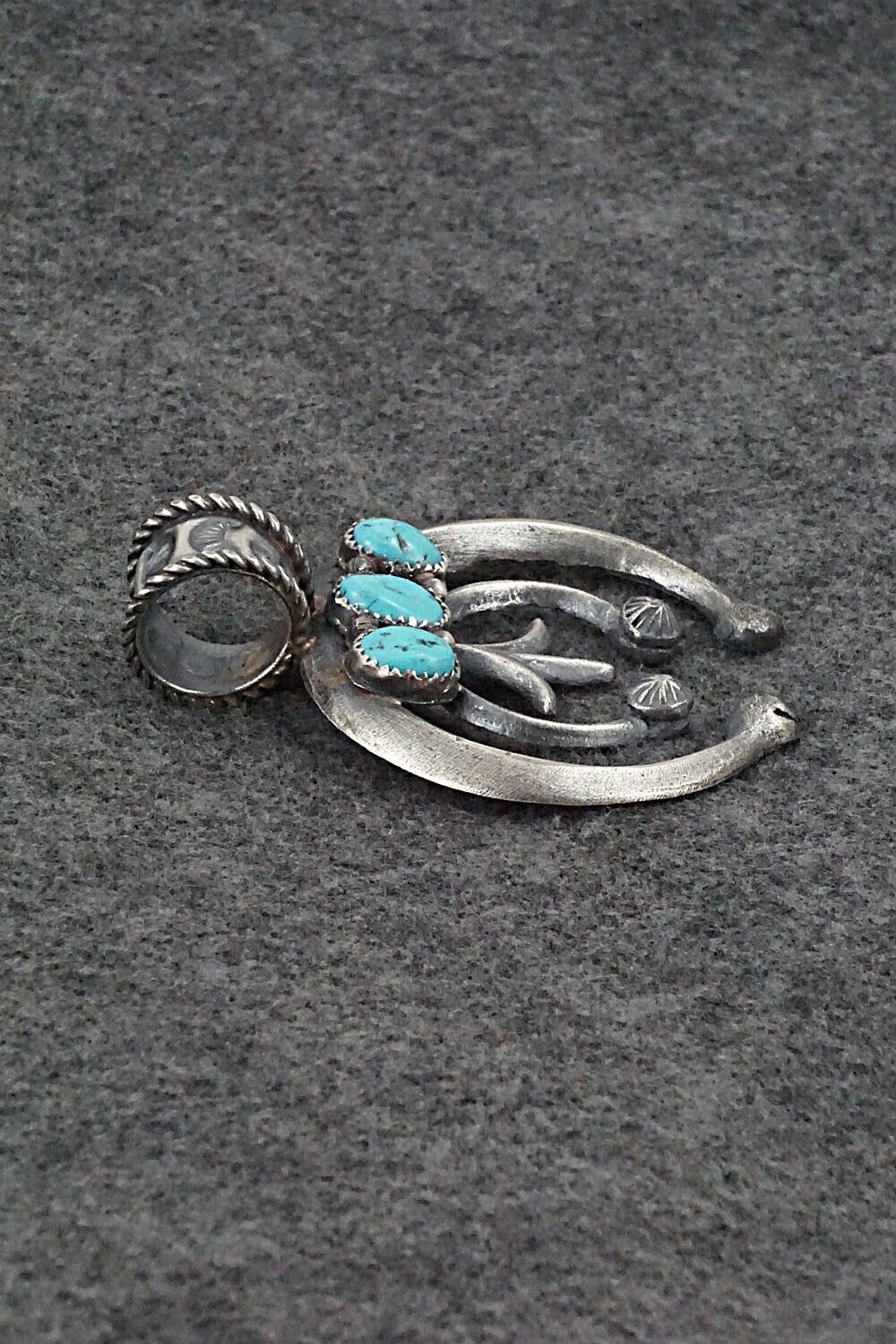 Turquoise and Sterling Silver Pendant - Gilbert Martin