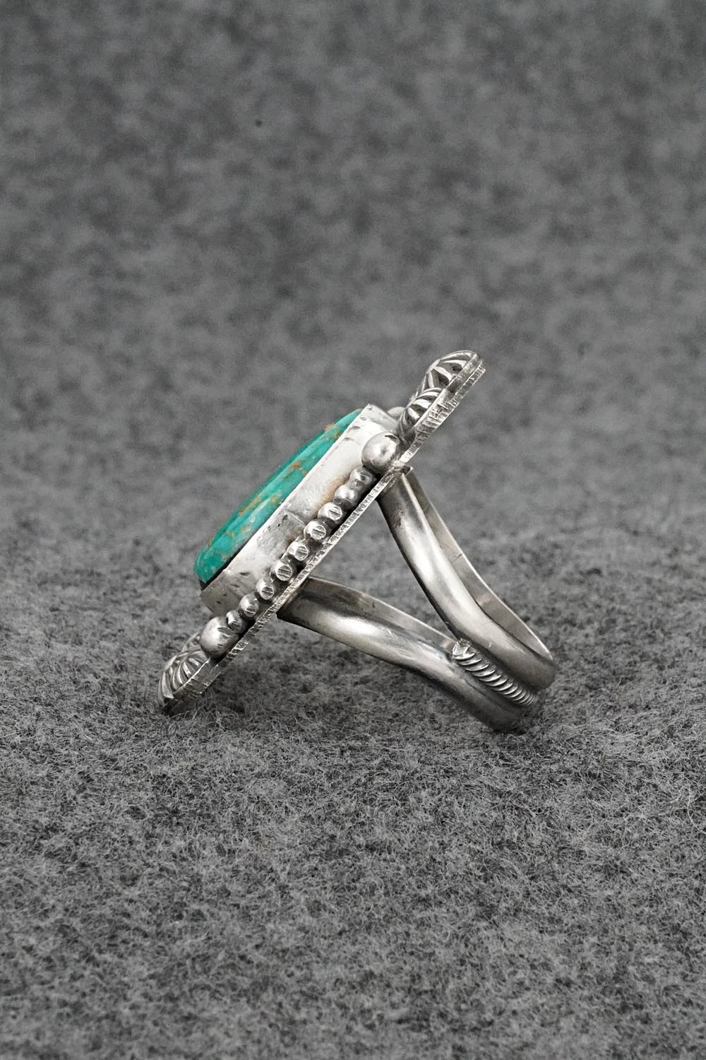 Turquoise & Sterling Silver Ring - Michael Calladitto - Size 9