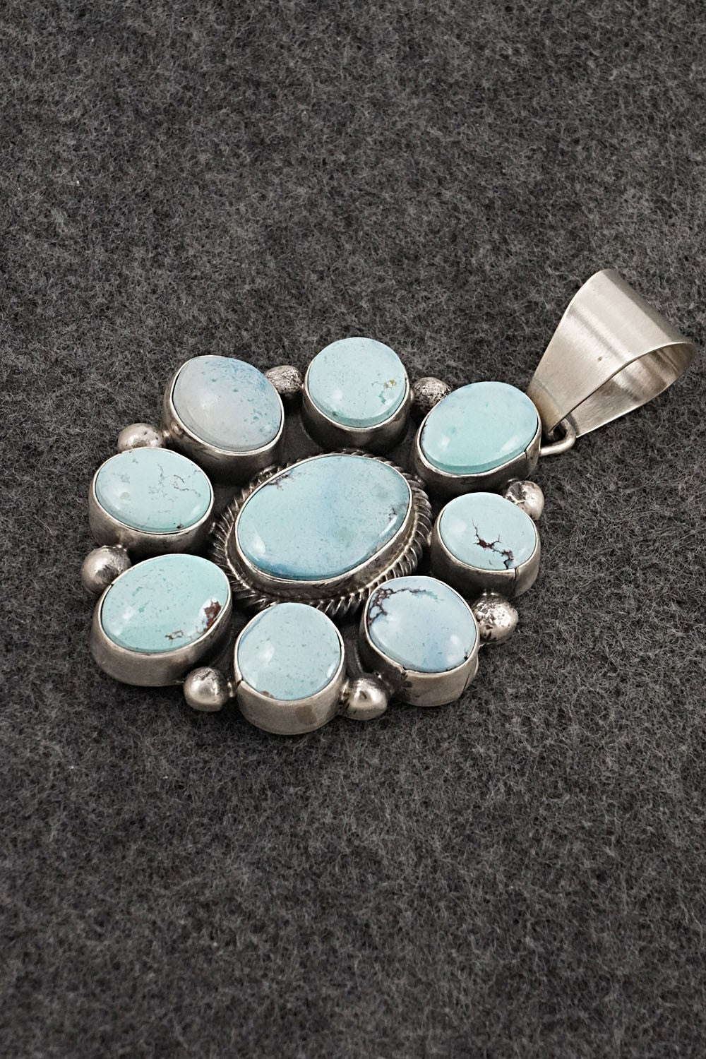 Turquoise & Sterling Silver Pendant and Earrings Set - Bobby Johnson