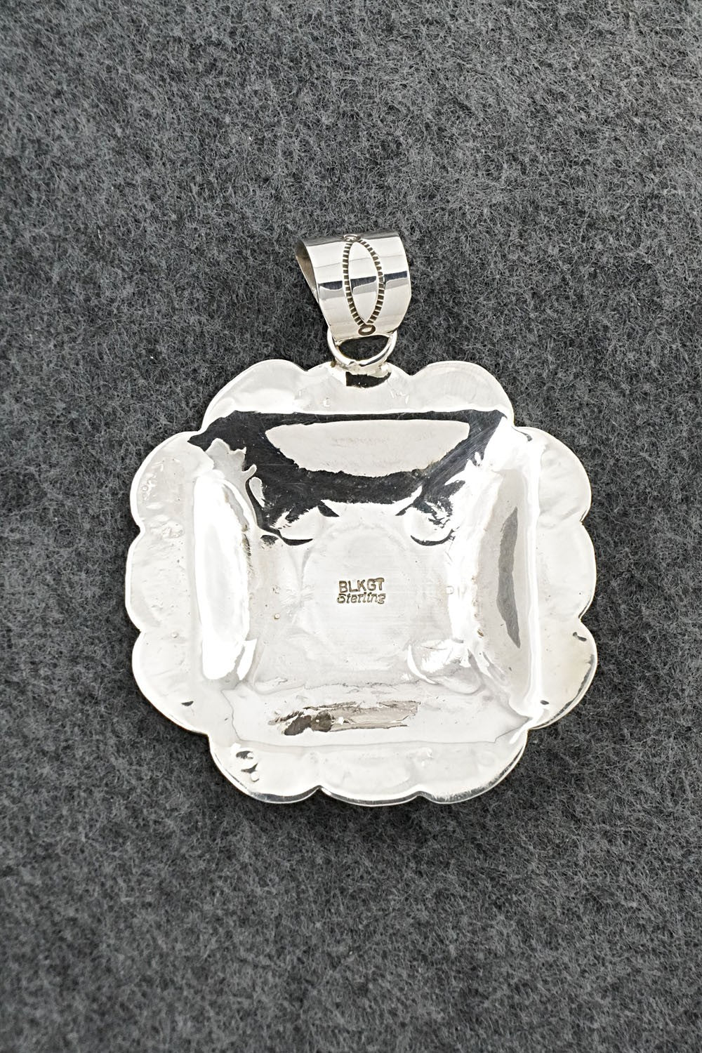 Turquoise & Sterling Silver Pendant - Arnold Blackgoat