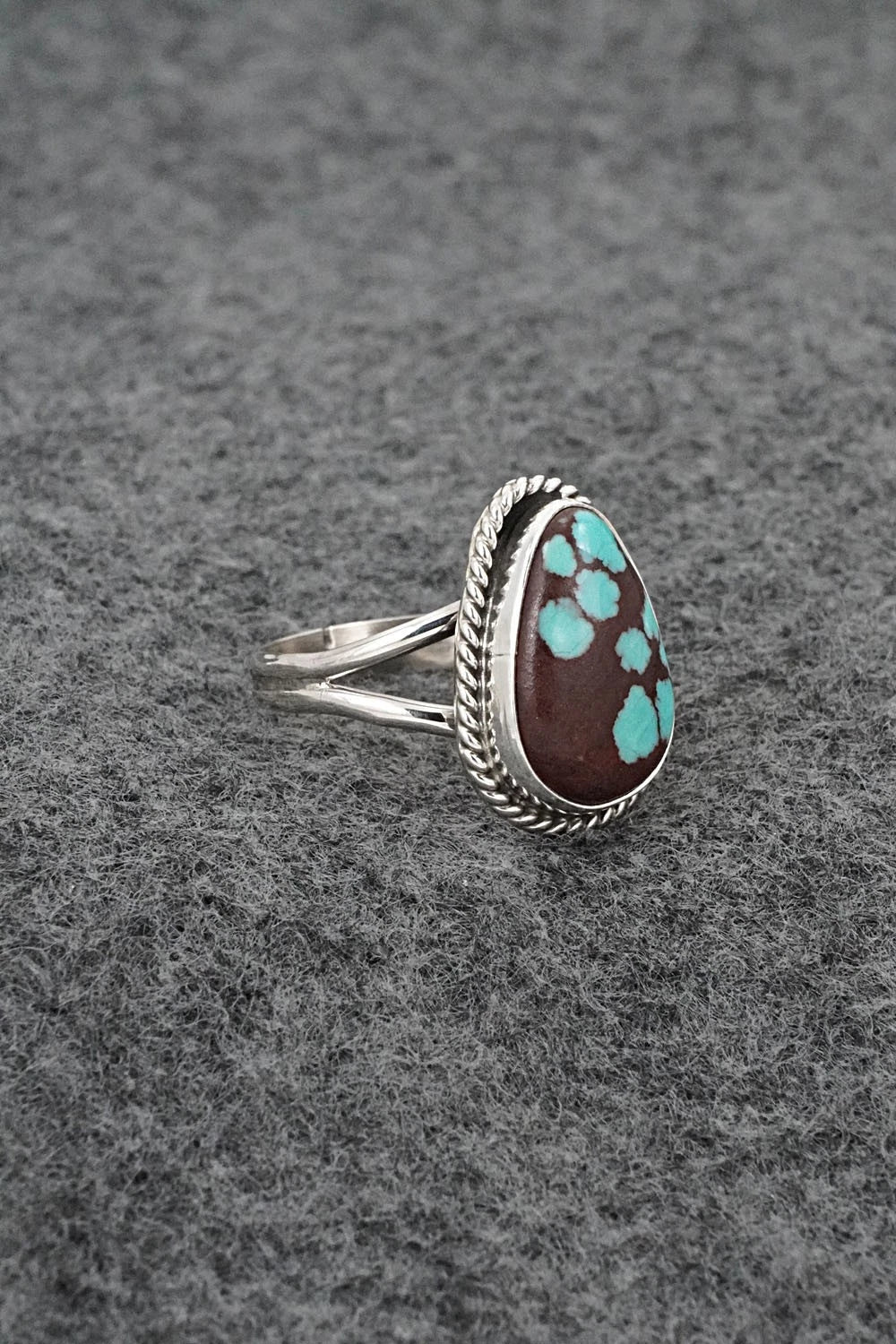 Turquoise & Sterling Silver Ring - Eugene Gruber - Size 7