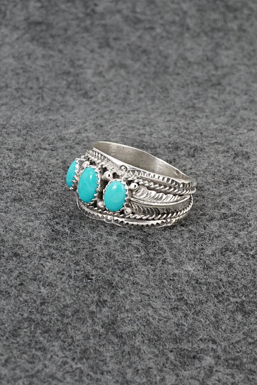 Turquoise & Sterling Silver Ring - Betty Begaye - Size 13