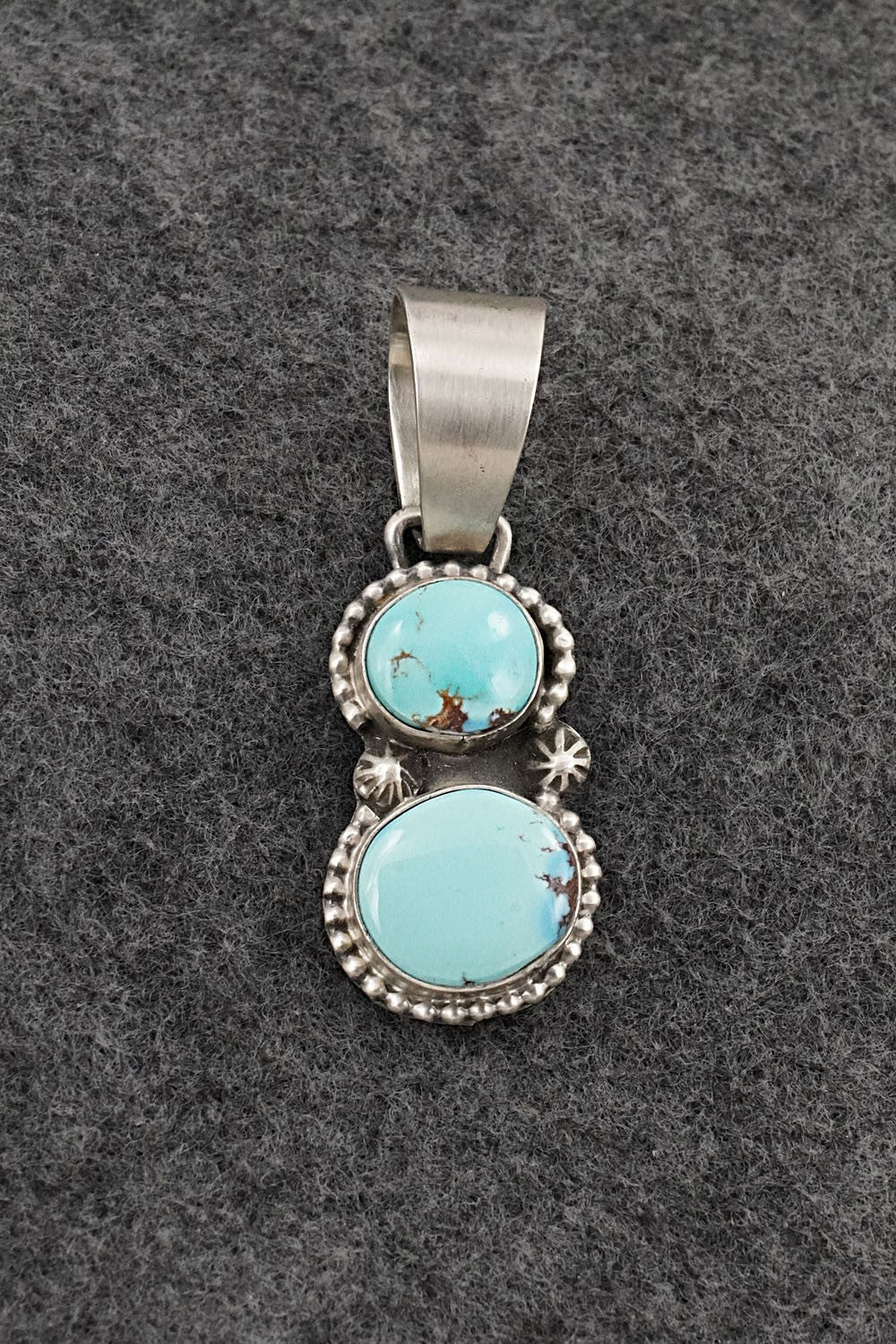 Turquoise & Sterling Silver Pendant - Bobby Johnson