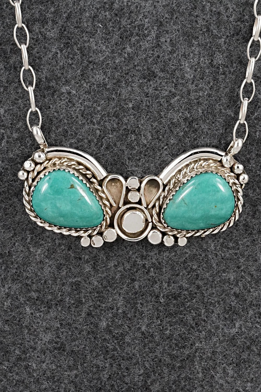 Turquoise & Sterling Silver Necklace - Phil Nez