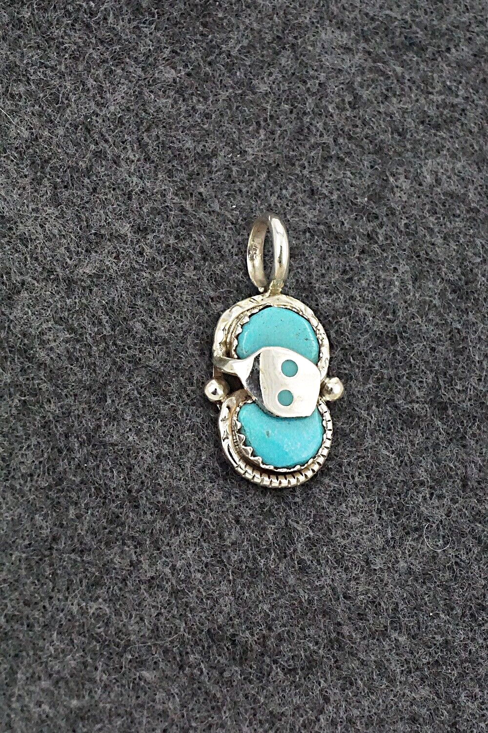 Turquoise and Sterling Silver Pendant - Joy Calavaza