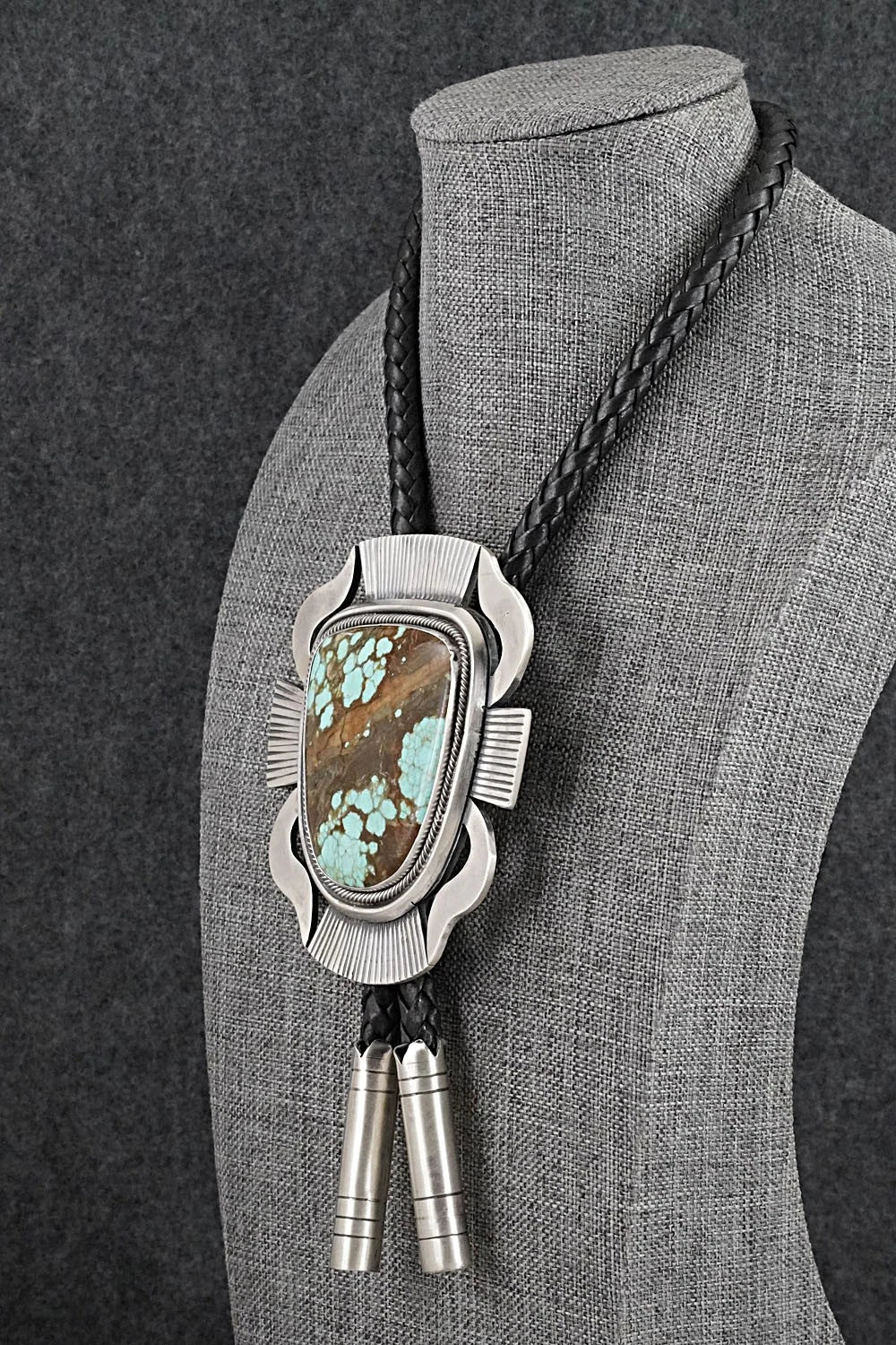 Turquoise & Sterling Silver Bolo Tie - Paul Livingston