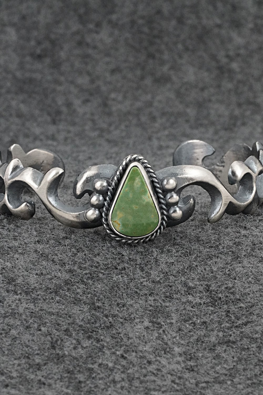 Turquoise & Sterling Silver Bracelet - Harrison Bitsue