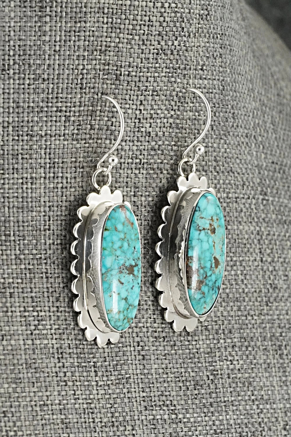 Turquoise & Sterling Silver Necklace and Earrings Set - Mark Yazzie