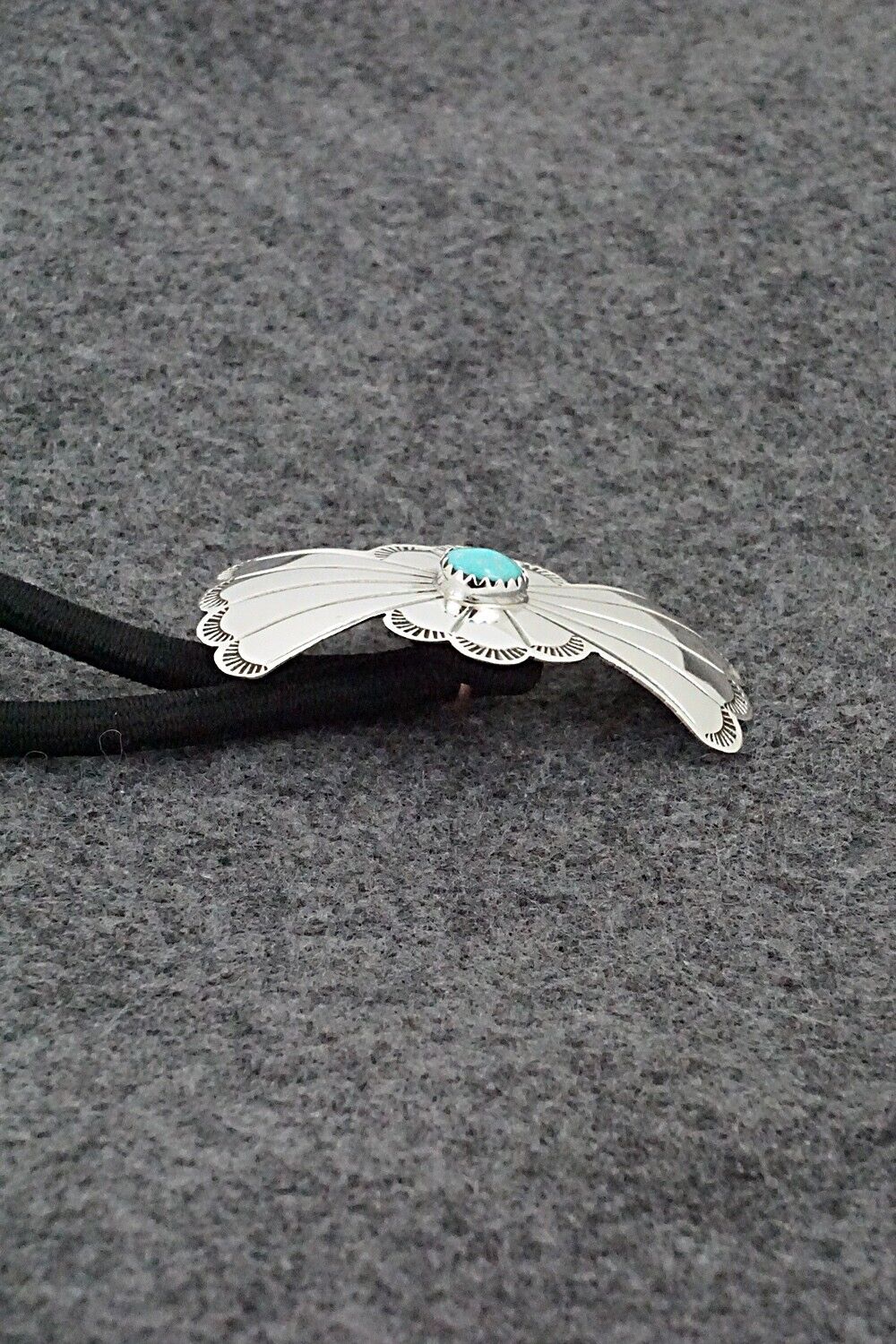 Turquoise & Sterling Silver Hair Tie - Phil Lynn