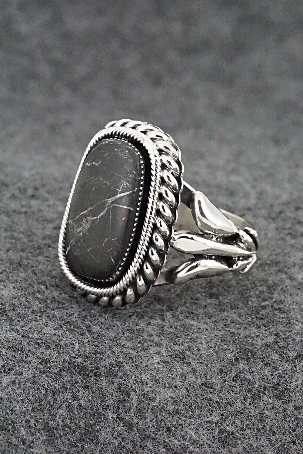 White Buffalo & Sterling Silver Ring - Andrew Vandever - Size 13