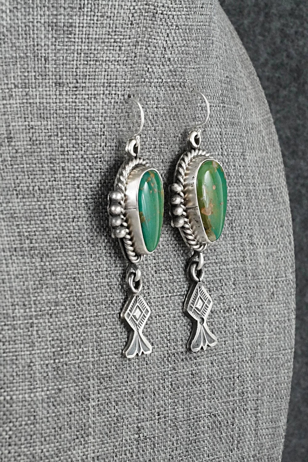 Turquoise & Sterling Silver Earrings - Michael Calladitto