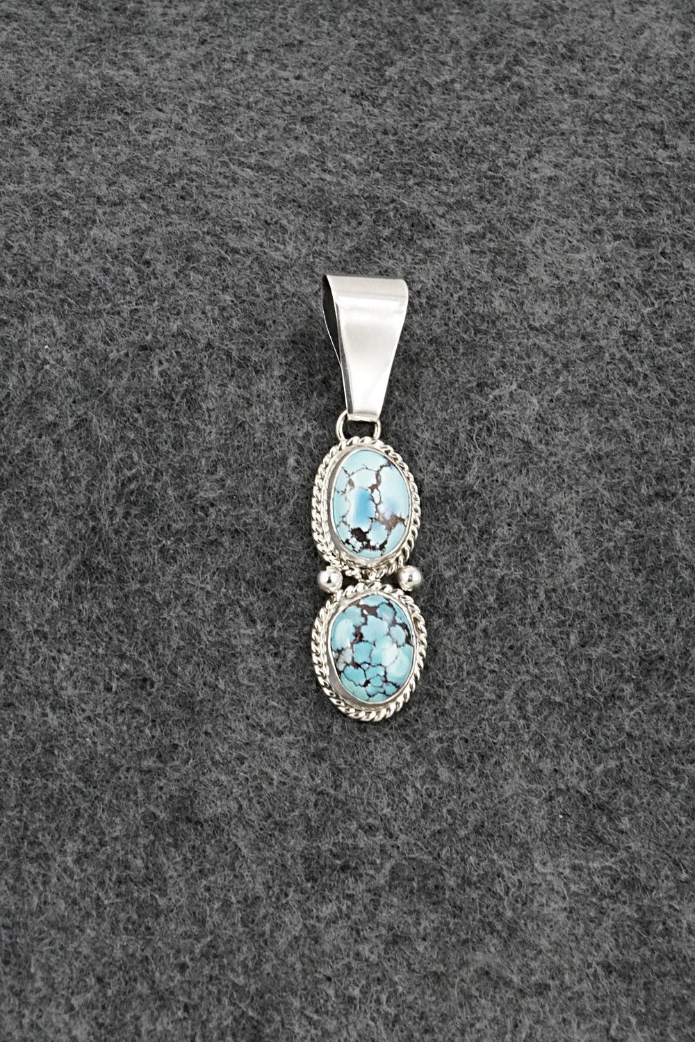 Turquoise & Sterling Silver Pendant - Eugene Gruber