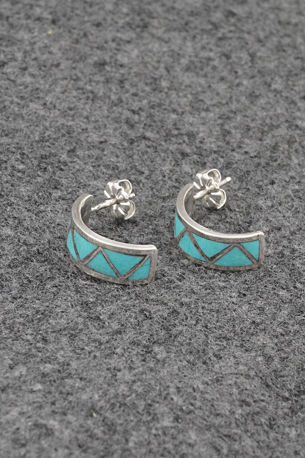 Turquoise & Sterling Silver Earrings - Charlene Sice